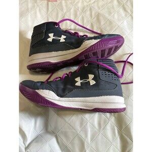 Size 7 (GS) - Under Armour Jet 2017 Mid Apollo Grey Purple